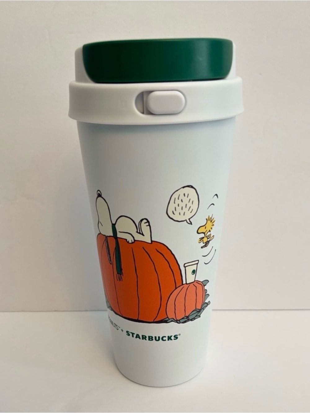 Starbucks Pumpkin Snoopy Tumbler - White & Green
